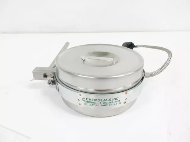 CHEMGLASS CG-1100-02 OIL BATH STAINLESS STEEL 950 mL 150 X 75MM