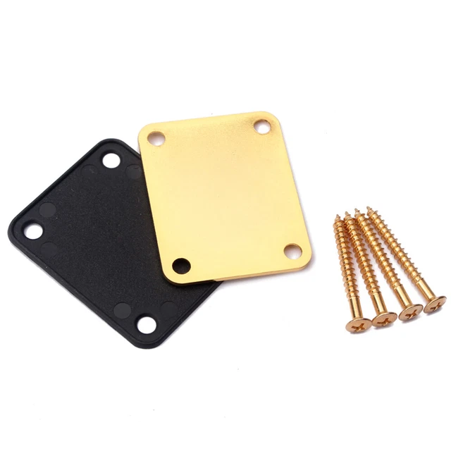Plaque De Renfort De Manche Pour Guitare Fender Strat/Tele - 4 Trous, Chrome, Métal