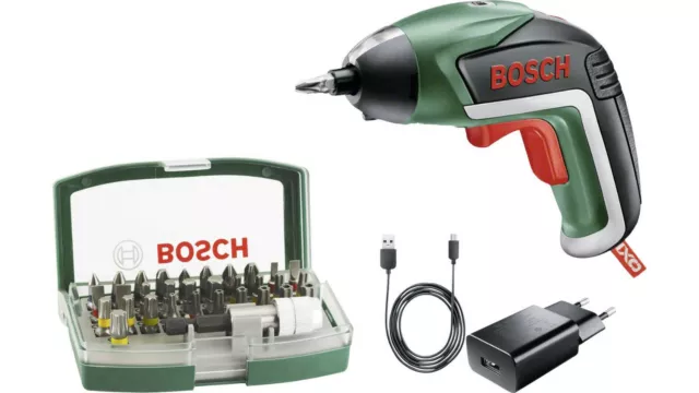 BOSCH IXO V 06039A800S LiIon Akku Schrauber 3.6V 1.5Ah Zubehör + 32tl BitSet NEU