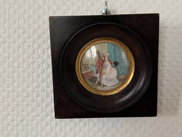 Peinture Miniature Portait Epoque Royale (L18)