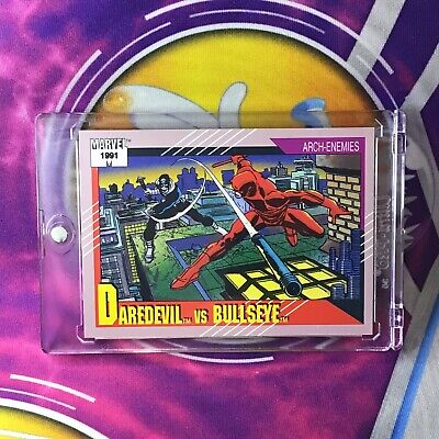 DareDevil VS Bullseye - Vintage - #104 (Marvel Universe) Impel 1991 UltraPro