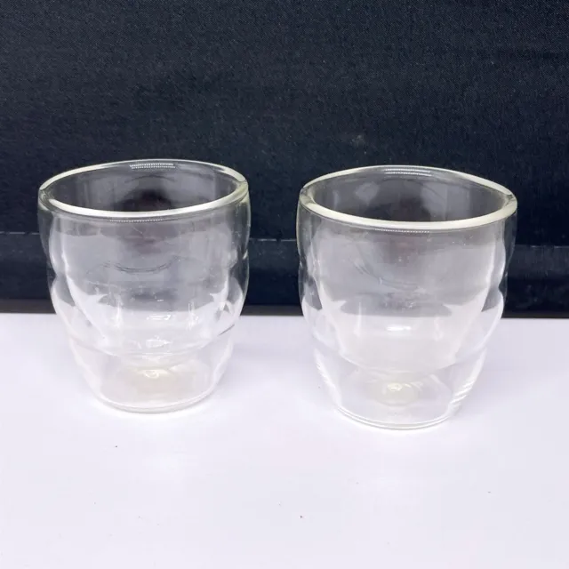 2x Glass Bodum Coffee Espresso Glasses - Heat-resistant Clear Beverage Mugs 2
