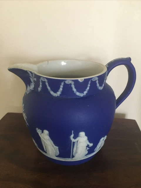 Wedgwood Jasperware Dark Blue Jug