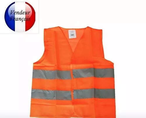 Gilet de sécurité réfléchissant haute visibilité moto auto EPI  orange XXL