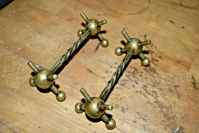 Unusual Pair Brass / Metal Knife Rests