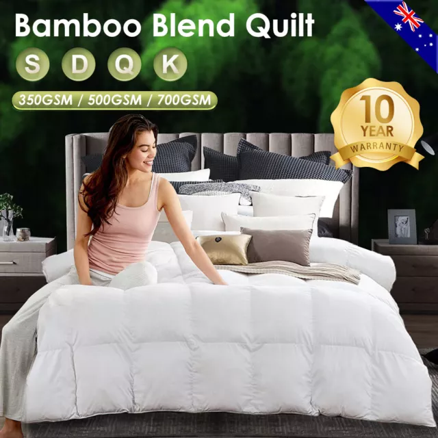 Bamboo Cotton Quilt Summer Winter Duvet Doona Single Double Queen King All Seaso