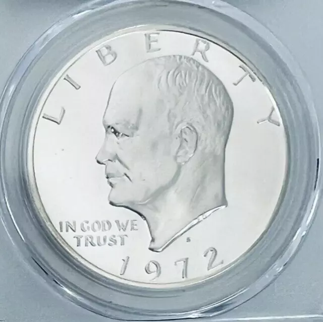 1972-S $1 Eisenhower Dollar PR 69 PCGS Silver DCAM Deep Cameo Proof Gem Case 3