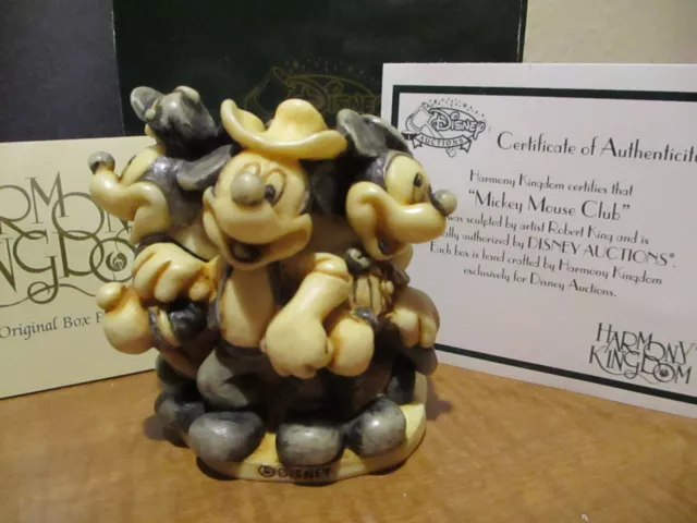 Harmony Kingdom Disney Mickey Mouse Club Marble Resin Box Figurine LE 500 RARE