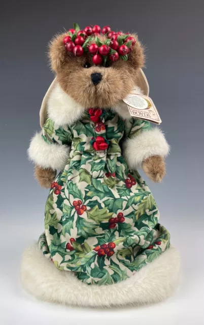 Longaberger Boyds Bear Limited Edition Holly Beary Bear Tree Topper Mint