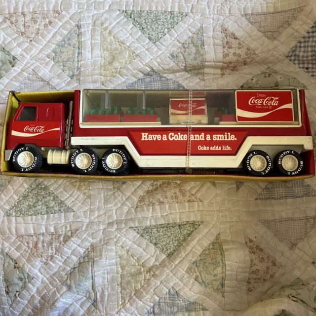 1979 Mack coca cola trailer Buddy L New READ