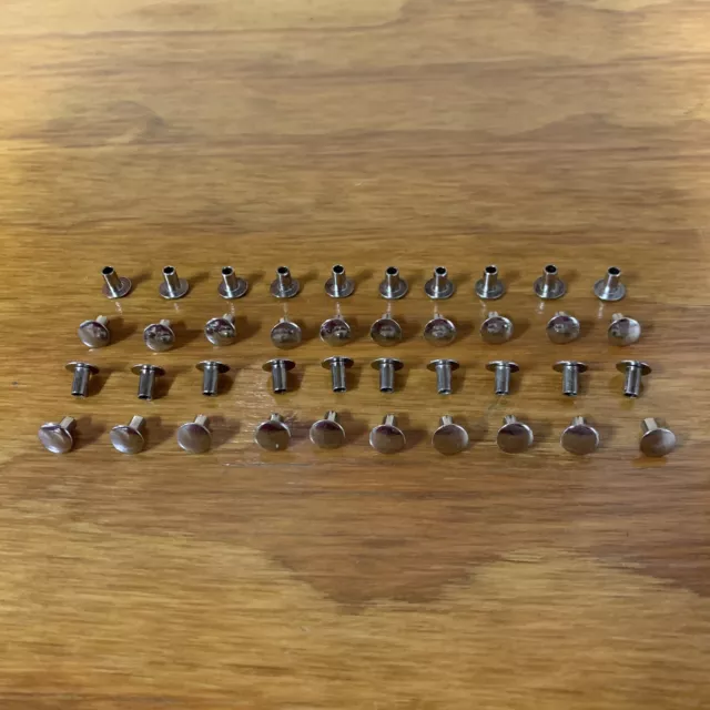 40 Fender Rivets Authentic Fits Schwinn Stingray Krate & Others Vintage Nos 40 Fender Rivets Authentic Fits Schwinn Stingray Krate & Others Vintage Nos