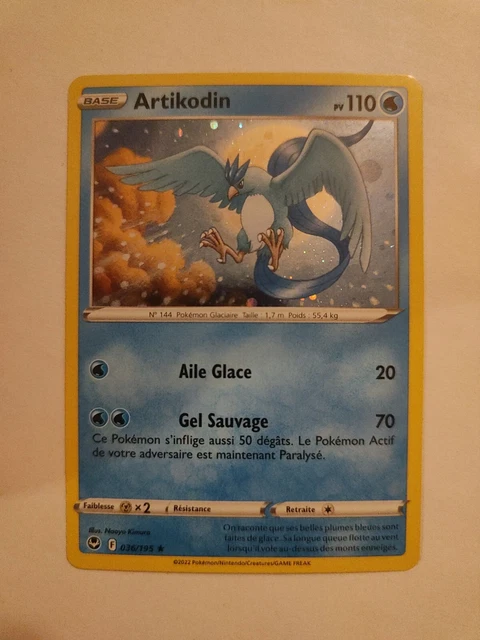 Carte Pokémon HOLO Artikodin 036/195 EB12 Epée Bouclier Tempête Argentée FR NEUF