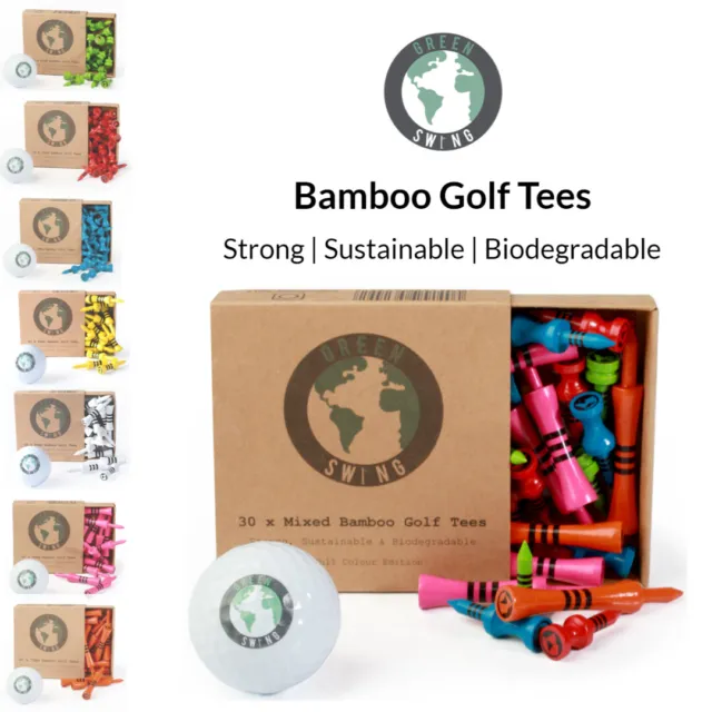 Green Swing Bamboo Castle Golf Tees | Full Colour Editions