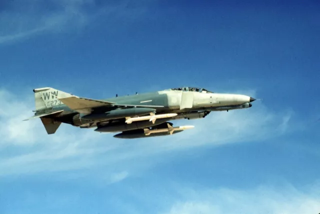 USAF F-4G Phantom II Wild Weasel electronic warfare aircraft DD 8X12 PHOTOGRAPH USAF F-4G Phantom II Wild Weasel electronic warfare aircraft DD 8X12 PHOTOGRAPH