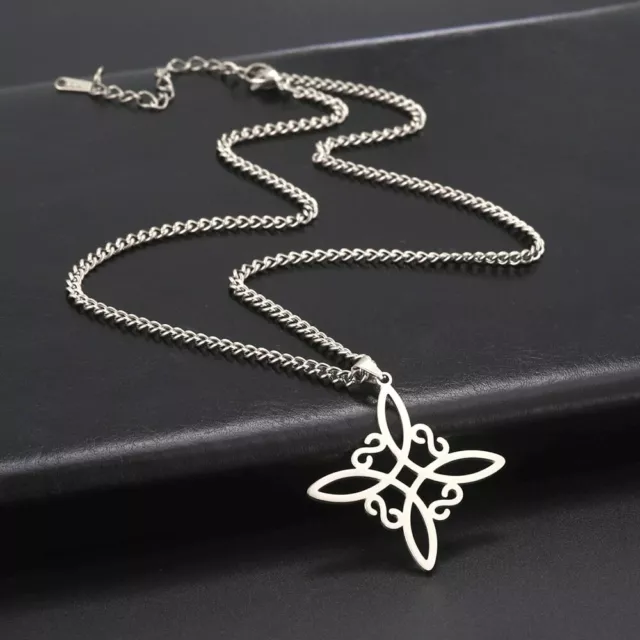 Magic Knot Wiccan Necklace Witches Knot Pagan Symbol Pendant Protection Amulet