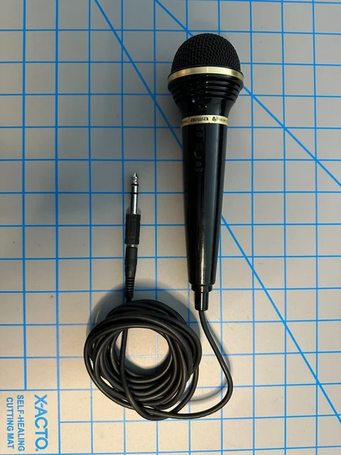 VINTAGE AIWA DM-14 Dynamic Microphone 50k Ohm Bullet Mic With