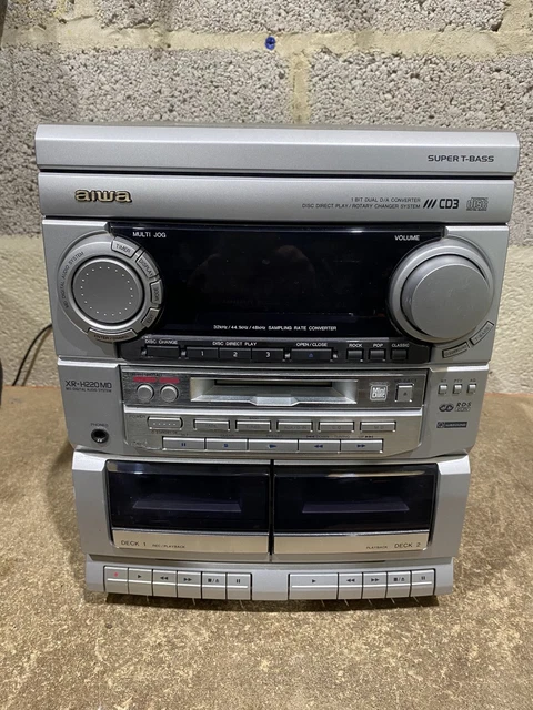 AIWA XR-H220MD MINIDISC MD CD Cassette Stereo System Digital Audio