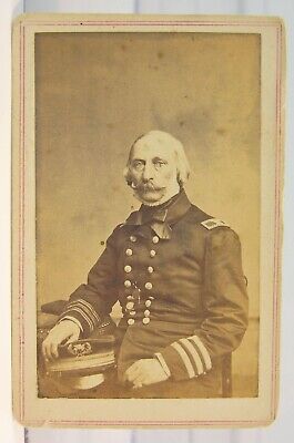 1860s CIVIL WAR UNION NAVY REAR ADMIRAL CHARLES HENRY DAVIS CDV PHOTOGRAPH PHOTO
