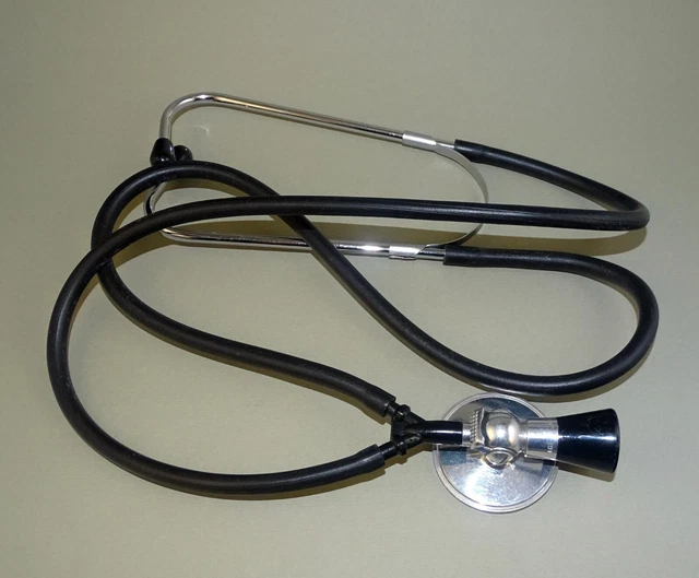 Old Vintage Doctor Classic Stethoscope with Black Tubes Polska Patent Nr.191431 3