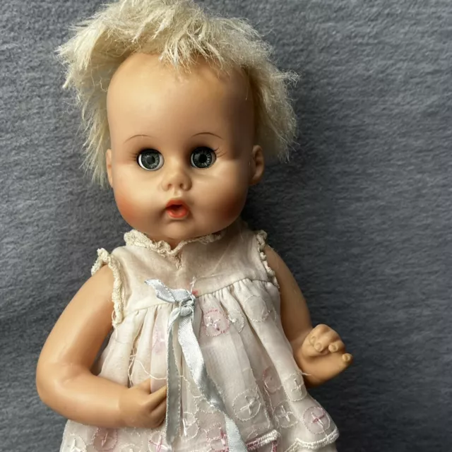 Vintage American Character Doll Sleep Eyes Rooted Hair 12in