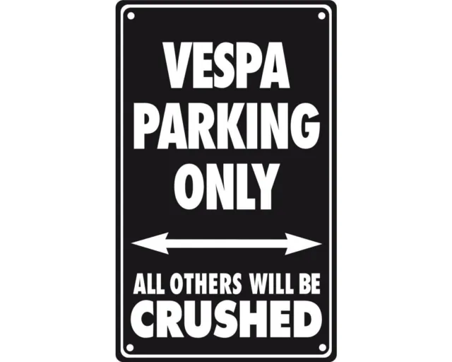 Signe de stationnement SIP Vespa fait d'un matériau résistant aux intempéries