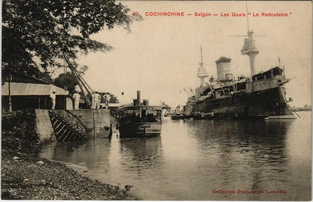 CPA AK VIETNAM COCHINCHINE Saïgon - Les Quais "Le Redoutable" (61685)