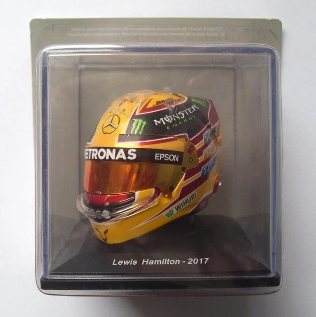 LEWIS HAMILTON MINIHELMET Year 2017 1/5 Scale Formula 1 Rare EUR 21,83