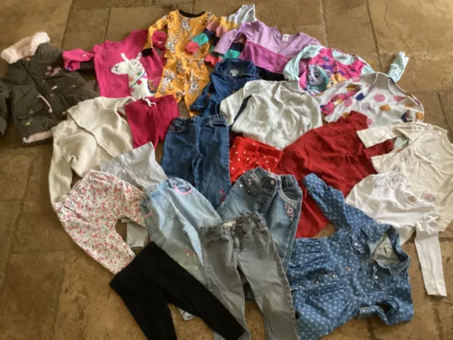 Girls age 18-24 months winter clothes bundle, 20+ items good wardrobe selection