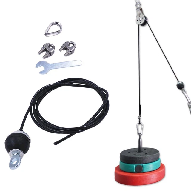 FITNESS DIY PULLEY Cable Rope Arm Biceps Forearm Strength home and gym ...