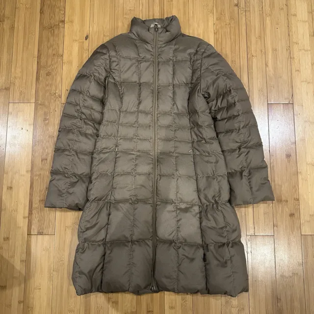 MONCLER Jacket / Long Down Puffer / Brown / Fits Womens Size 2 ( M ) Rare