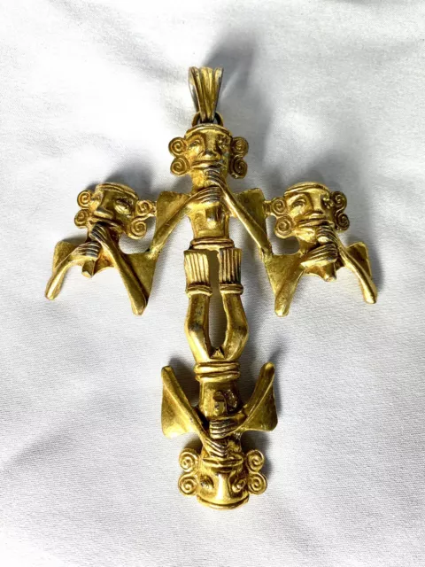Vintage Rare Castlecliff Large Necklace Larry Vrba Mayan Aztec Incan