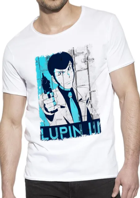 T-Shirt Lupin cartoon anime Uomo Abbigliamento 100% Cotone Taglia dalla S a XXL 2
