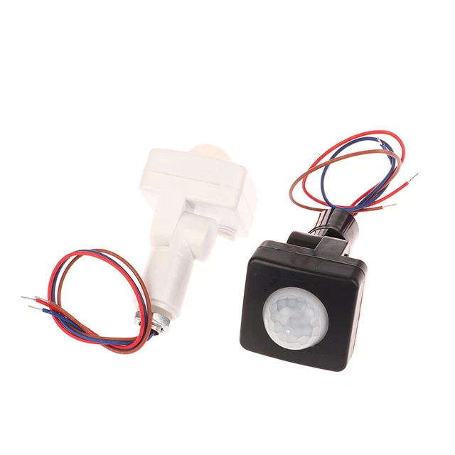 1Pc 110-240V IP44 Motion Sensor Adjustable PIR Switch Ultrathin Sensor Switch