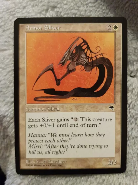 1x MTG Magic The Gathering TCG Armor Sliver Common - Tempest