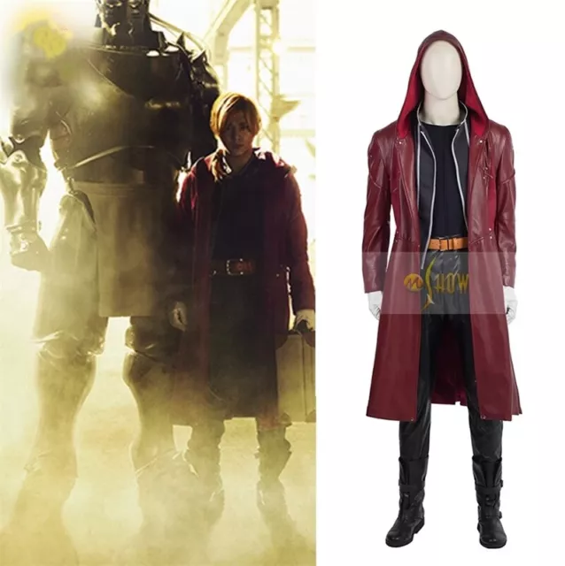 Fullmetal Alchemist Edward Elric Halloween Costume Suit Cosplay Red Coat Outfits