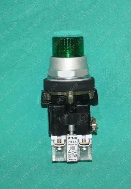 Eaton, HT8GBGAV3, Illuminated Push Button Green 24V 3