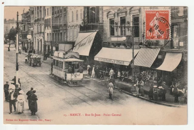 NANCY - Meurthe & Moselle - CPA 54 - la rue St Jean - tramway