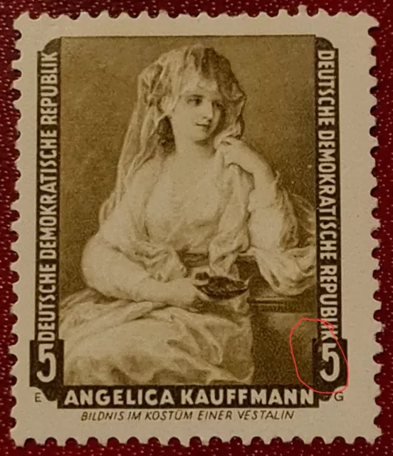 DDR 1959 ANGELICA KNAUFFMANN MIT DRUCKFEHLER MiNr.693** postfrisch