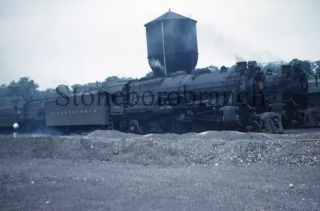 Original railroad slide: PRR STEAM! K4s @ Bay Head Jct. NJ; 7/55 RBK