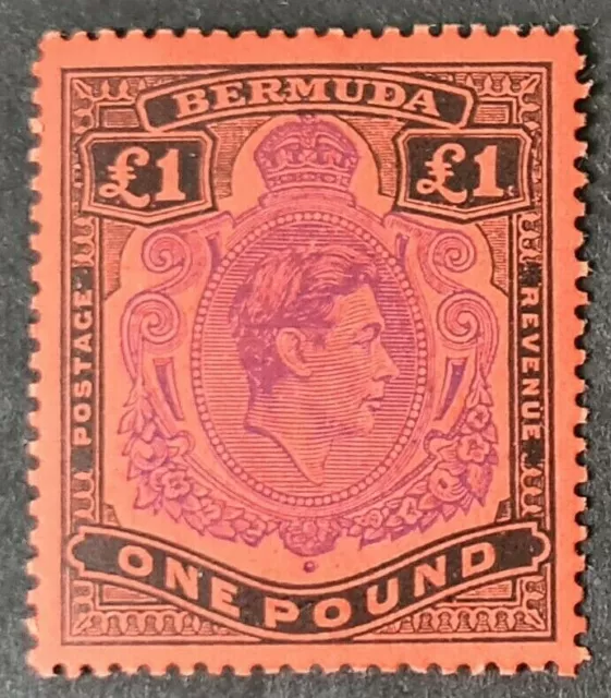 STAMPS BERMUDA 1938 KGVI SG121d P13 MINT LH - #3305r