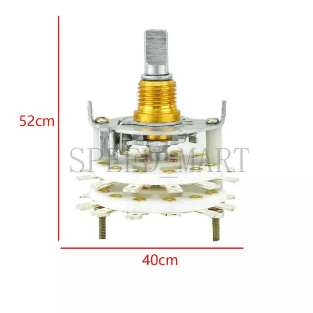 2 pcs High-power Ceramic Rotary Switch 2 pole 11 position change voice frequency