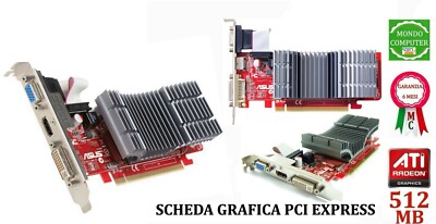 512MB Asus HD4350 PCI-E DDR2 DVI HDMI Scheda grafica VGA unità/GPU 