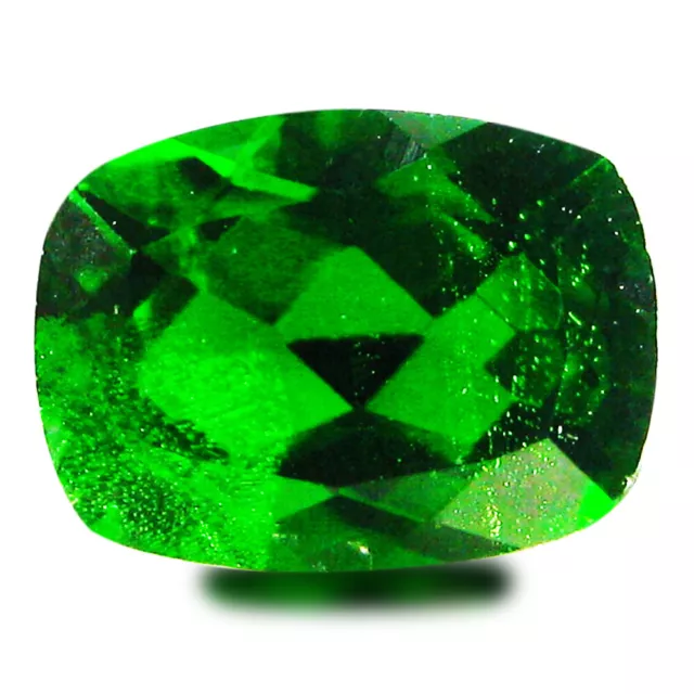 1.55 ct AAA+ Terrific Cushion Shape (8 x 6 mm) Green Chrome Diopside Gemstone