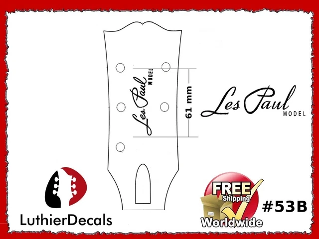 Pedane Harley Davidson Decalcomania Per Paletta Chitarra Gibson Les Paul - Logo In Argento Adesivo Waterslide, Per Fai-da-te Decalcomania Paletta Chitarra