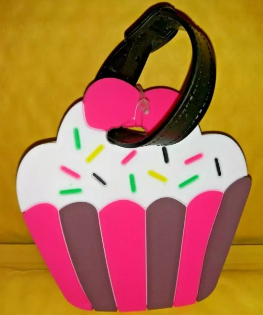 Cupcake Bag Tag, Backpack, Suitcase, Baggage, Luggage, Briefcase, ID Label