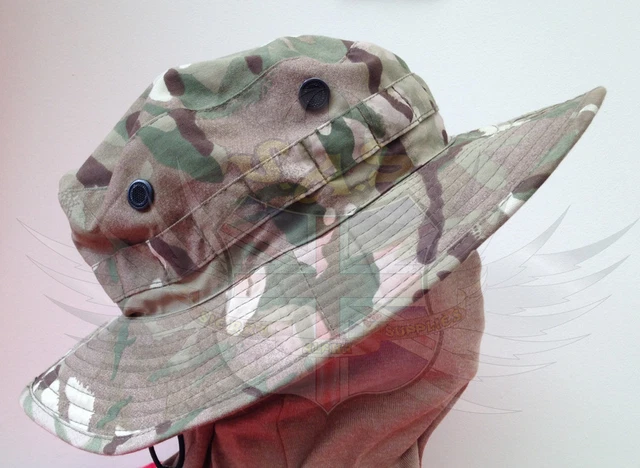 Chapeau De Brousse Camouflage Armée - Tissu Anti-déchirure Poly/coton, Style Forces Spéciales