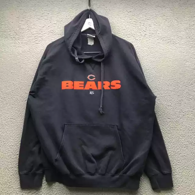 Chicago Bears NFL Football Sweatshirt XXL Mens Long Sleeve Embroidered Logo Navy