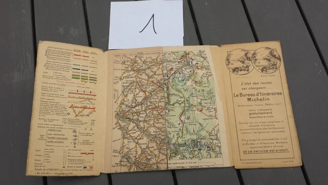 Ancienne Carte Routière Michelin 80 Rodez- Nîmes 1976 6ème Éd
