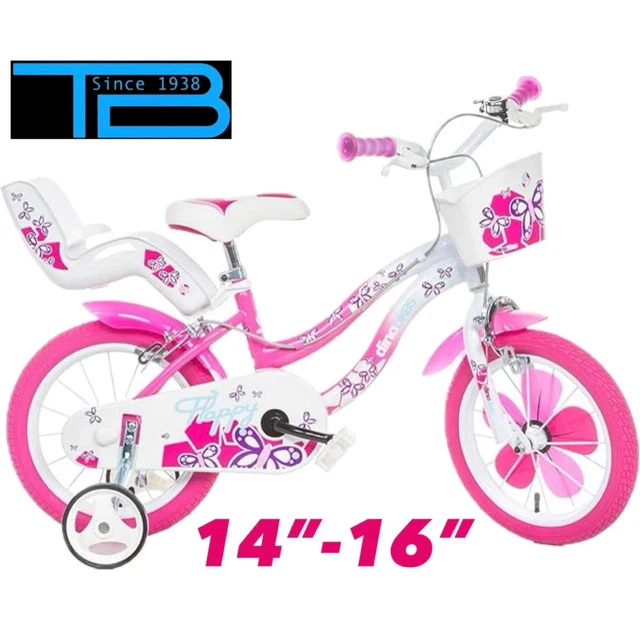 Bici Bambino 14 Pollici PJ Masks - Dino Bikes Blu Con Freno A U E Cambio Singolo