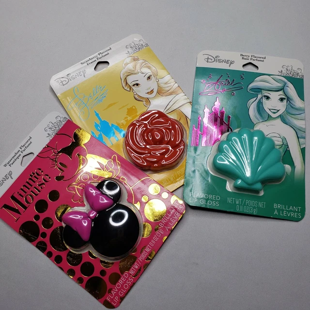 Taste Beauty Disney Lip Gloss Set Of 3 Ariel Belle Minnie Mouse